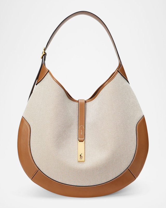 Polo ID Medium Heritage Canvas Shoulder Bag